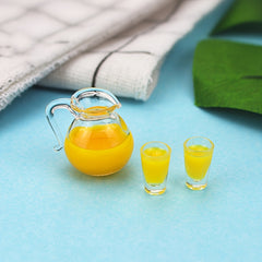 Dollhouse Beverage Set with Orange Juice and Milk Pitchers
