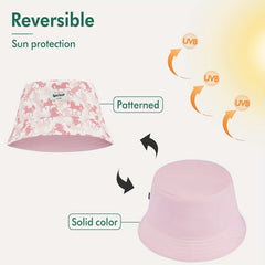Plain Lightweight Reversible Bucket Hats For Stylish Summer Girls Boys