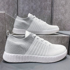 Men's Breathable Slip On Knit Sneakers Casual Outdoor Walking Shoes