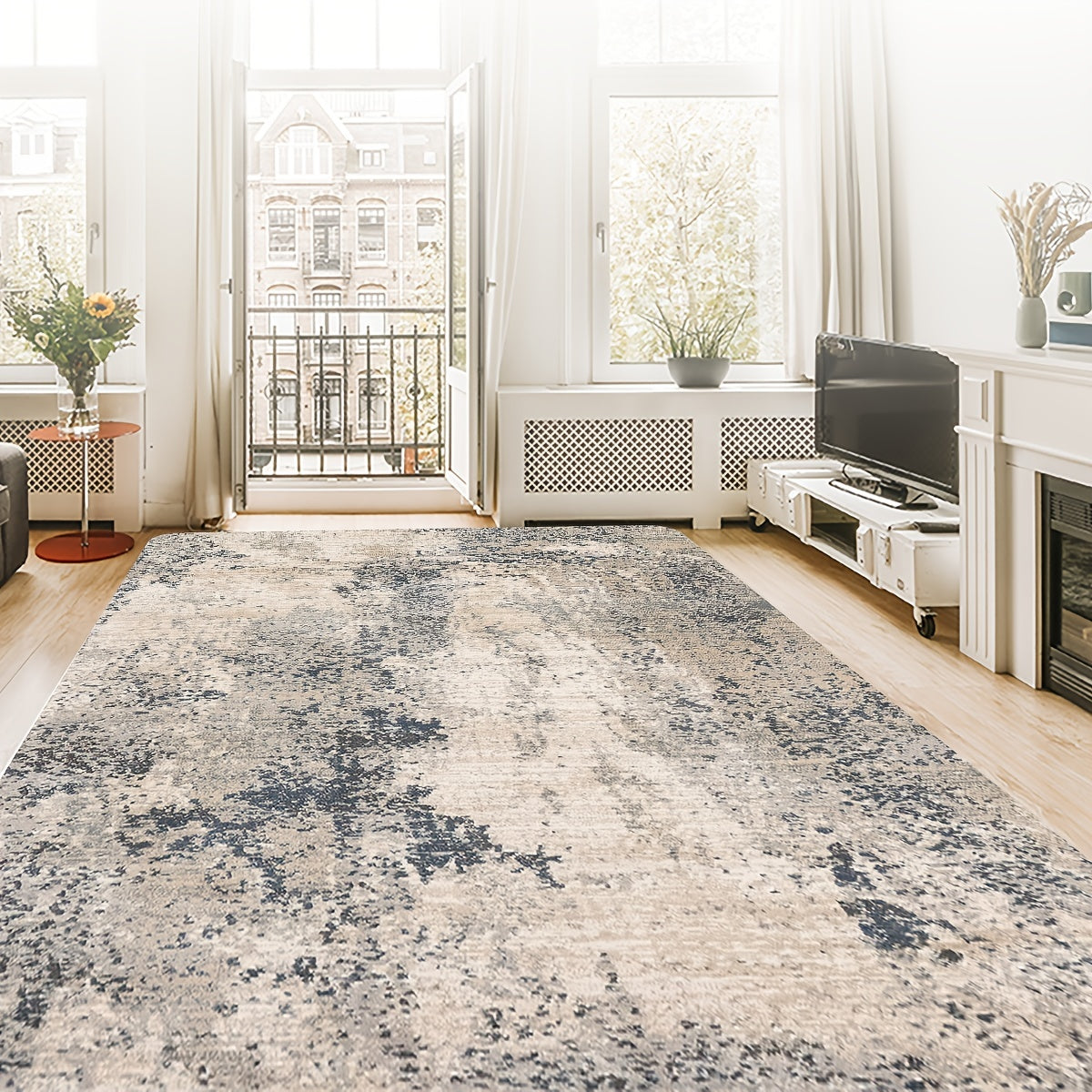 Boho Vintage Area Rug Soft Faux Sheepskin Floor Mat