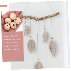 30pcs Doll Wooden Beads Round Beads Jewelry Making Wood Beads