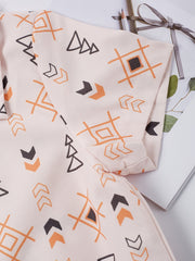 Boys Symbols Shirt Short Sleeves Button Casual Summer Kids Clothes