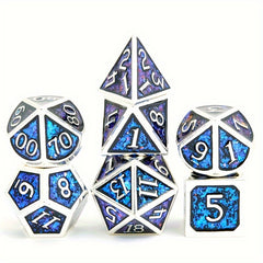 7pcs Metal Solid Polyhedral Dice Set For Board Game Halloween Gift