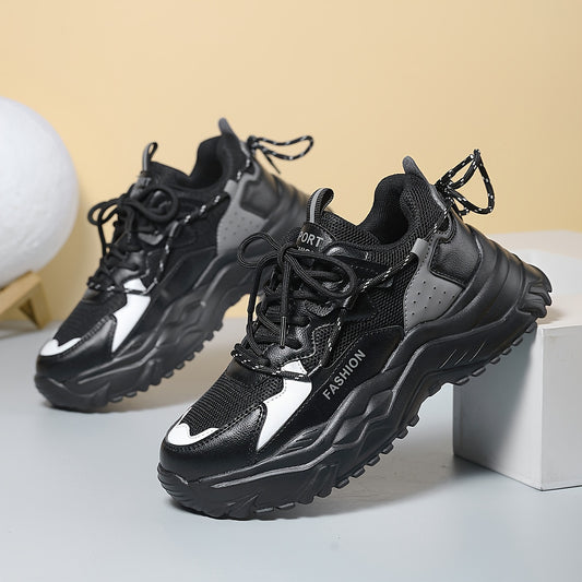 Women's Chunky Sneakers Heighten Casual Wear Resistance Non Slip Running Shoes
