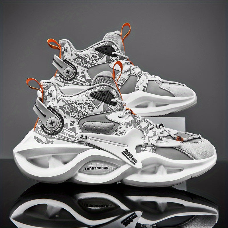 Men's High Top Basketball Shoes Non Slip Sneakers Spring Summer