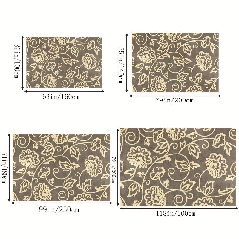 Large Modern Floral Area Rug for Living Room Bedroom Office