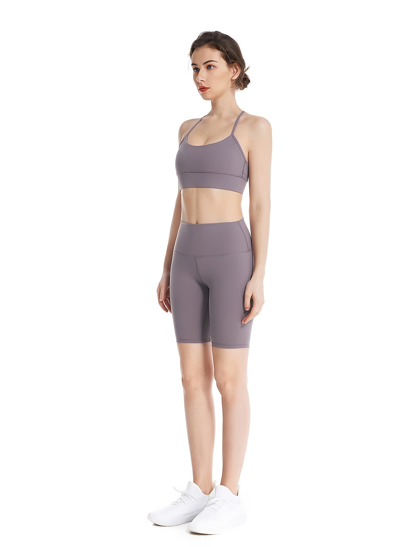 High Waist Yoga Shorts with Pocket for Women