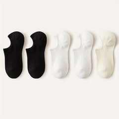 5 Pairs Soft & Lightweight Low Cut Ankle Socks for Women