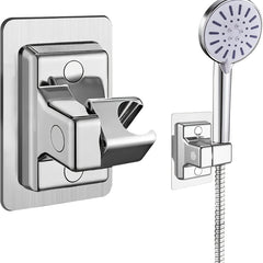 Adjustable Handheld Shower Wand Holder, No Drilling Wall Mount Bracket