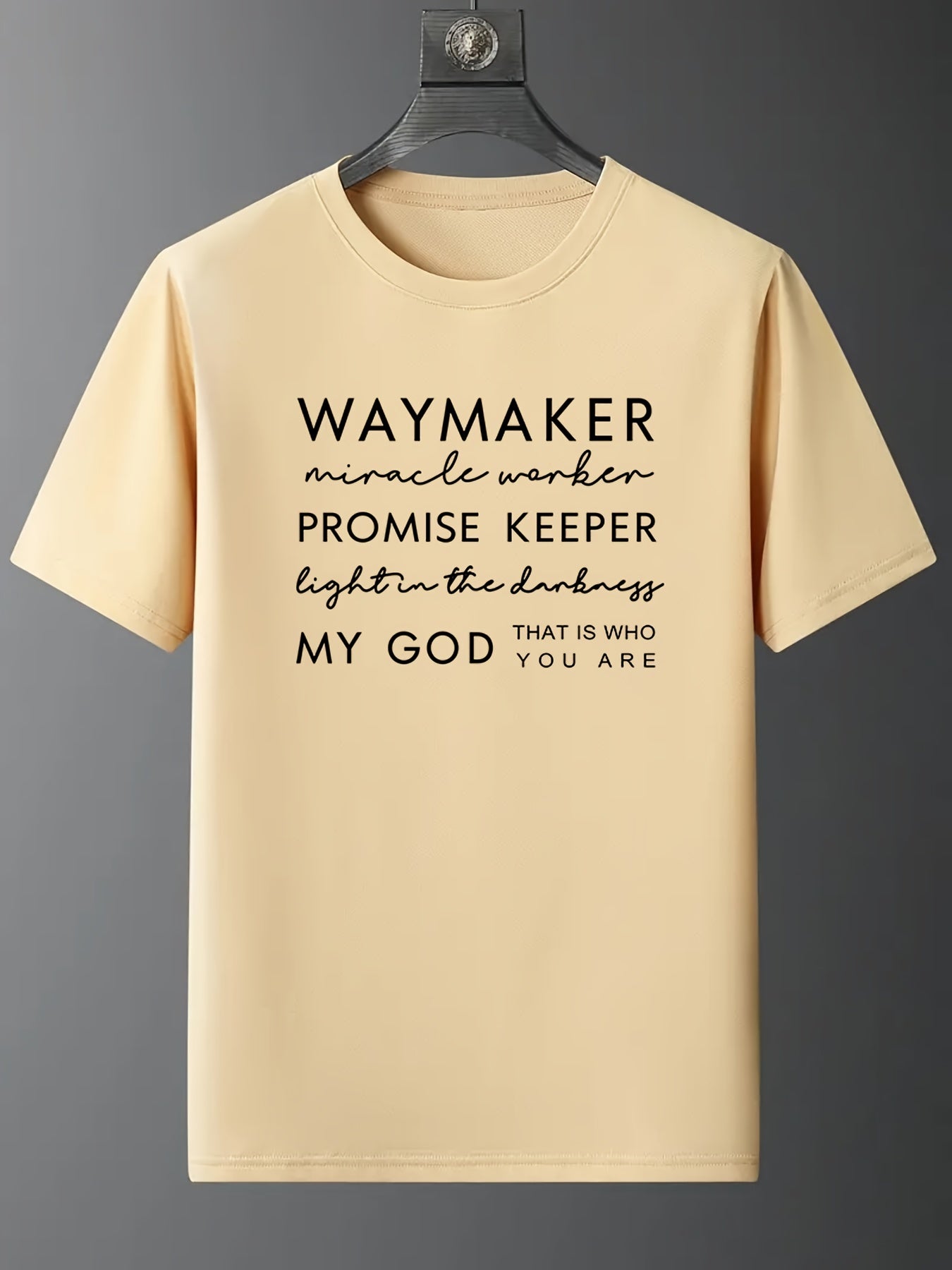 Faith Quote Print Crew Neck Graphic T shirt Short Sleeve Tee Women's Tops