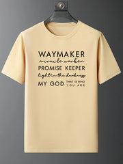Faith Quote Print Crew Neck Graphic T shirt Short Sleeve Tee Women's Tops