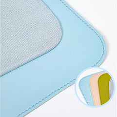Single Sided Stitched Edge Oversized Faux Leather Non-Slip Mouse Pad