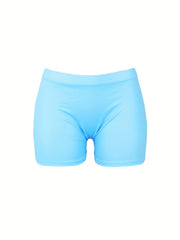 Letter & Graphic Print Yoga Shorts for Women