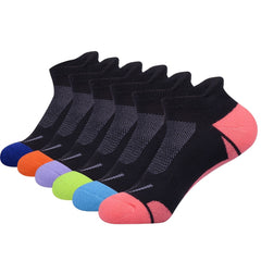 AceFine 6 Pairs Colorblock Ankle Socks Athletic Fitness Women's Stockings