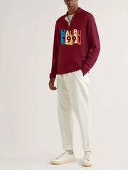 1991 Pattern Knit Polo Shirt Men's Casual Lapel Sweater