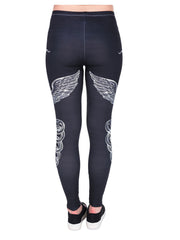 Sword Print High Waist Leggings Sports Stretchy Skinny Leggings