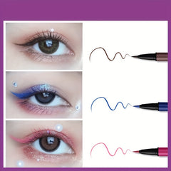 Long Lasting Liquid Eyeliner Purple Red Easy Apply Smooth Pen