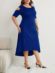 Women's Cold Shoulder High Low Formal Dress