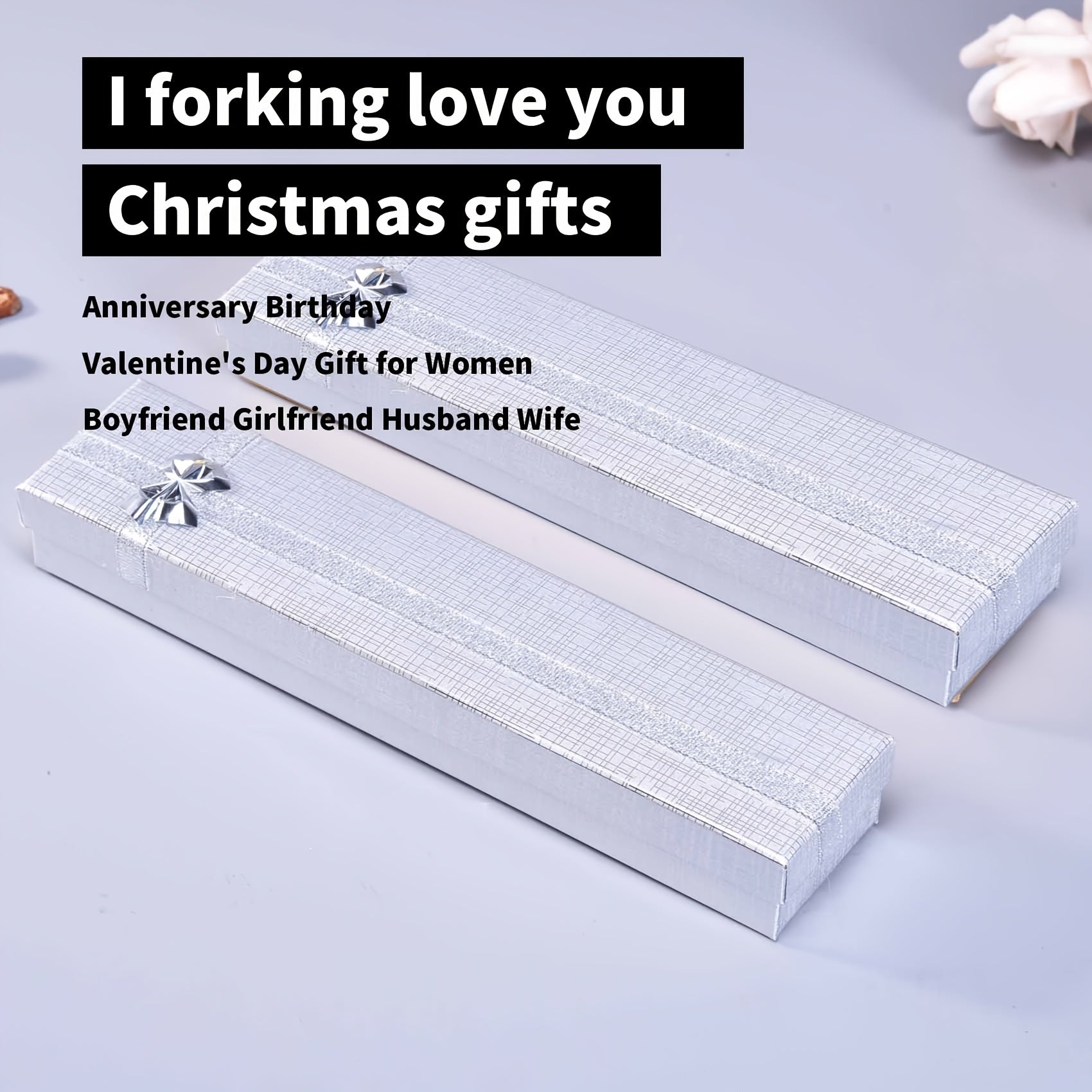 2pcs i Forking Love You 8in Dinner Forks Stainless Steel Cutlery Set