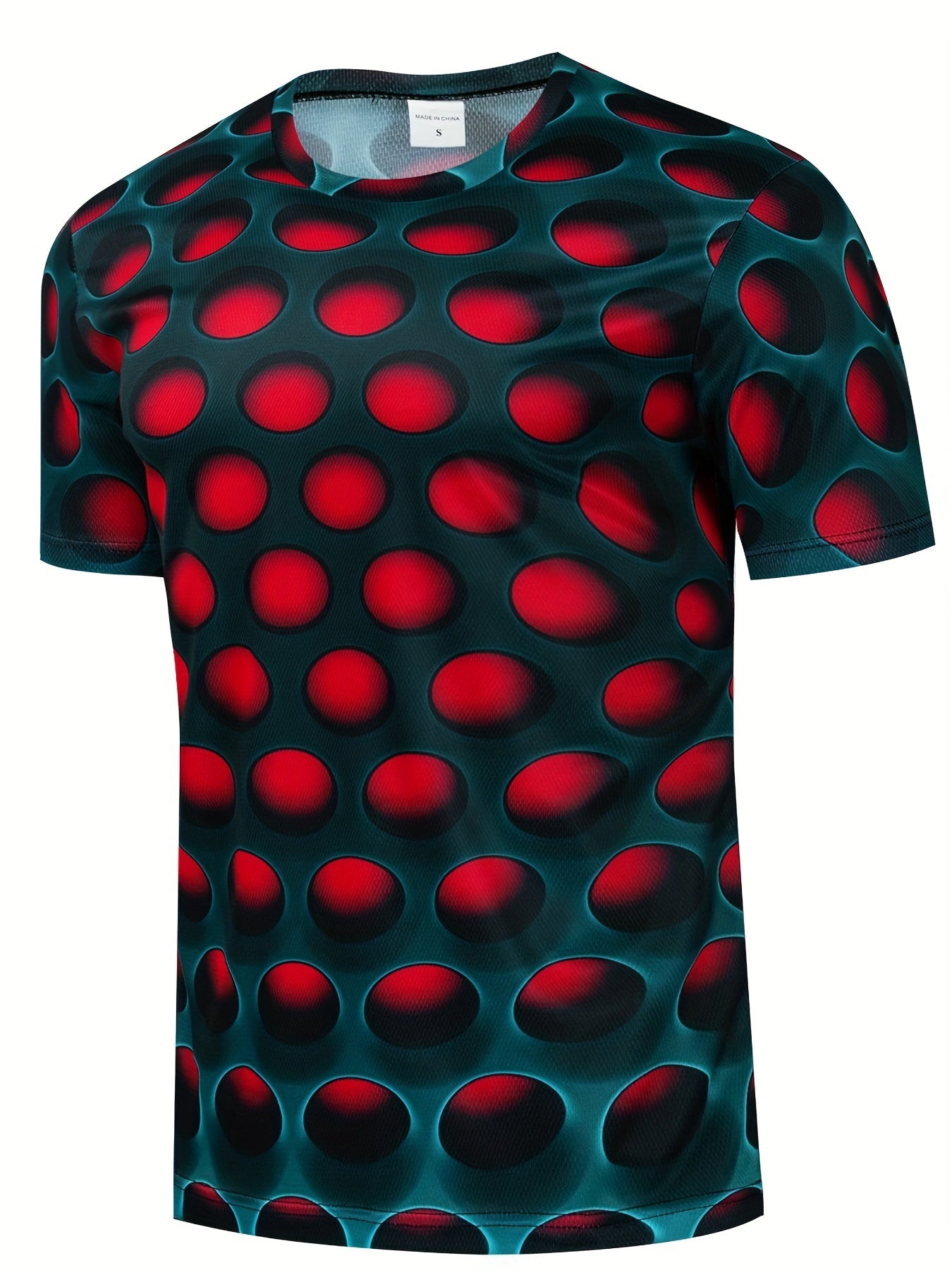 Men's Stereoscopic Graphic T shirt 3D Print Crew Neck Tee Top