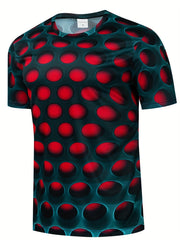 Men's Stereoscopic Graphic T shirt 3D Print Crew Neck Tee Top