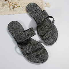 Women's Flat Sandals Slip On Open Toe Lightweight Loop Slides Shoes