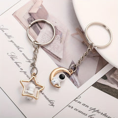 Moon Stars Astronauts Keychains Bag Purse Pendant Gift