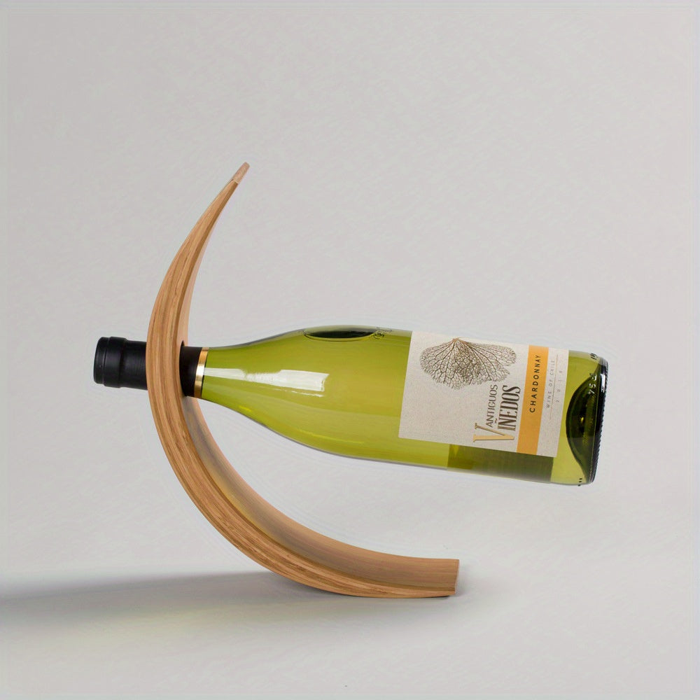 Bamboo Wine Rack Balance Display Home Kitchen Accessories