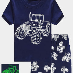 Boys Glow In The Dark Truck Pajama Set