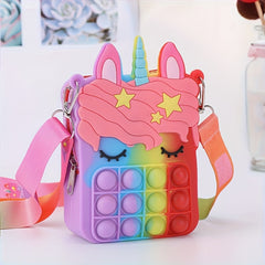 Silicone Unicorn Messenger Bag Coin Purse for Kids