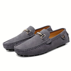Men's Comfy Moc Toe Loafer Shoes Non-slip Slip On Driving Shoes