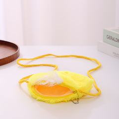 Chick Coin Purse Wallet Crossbody Bag Plush Shoulder Bag