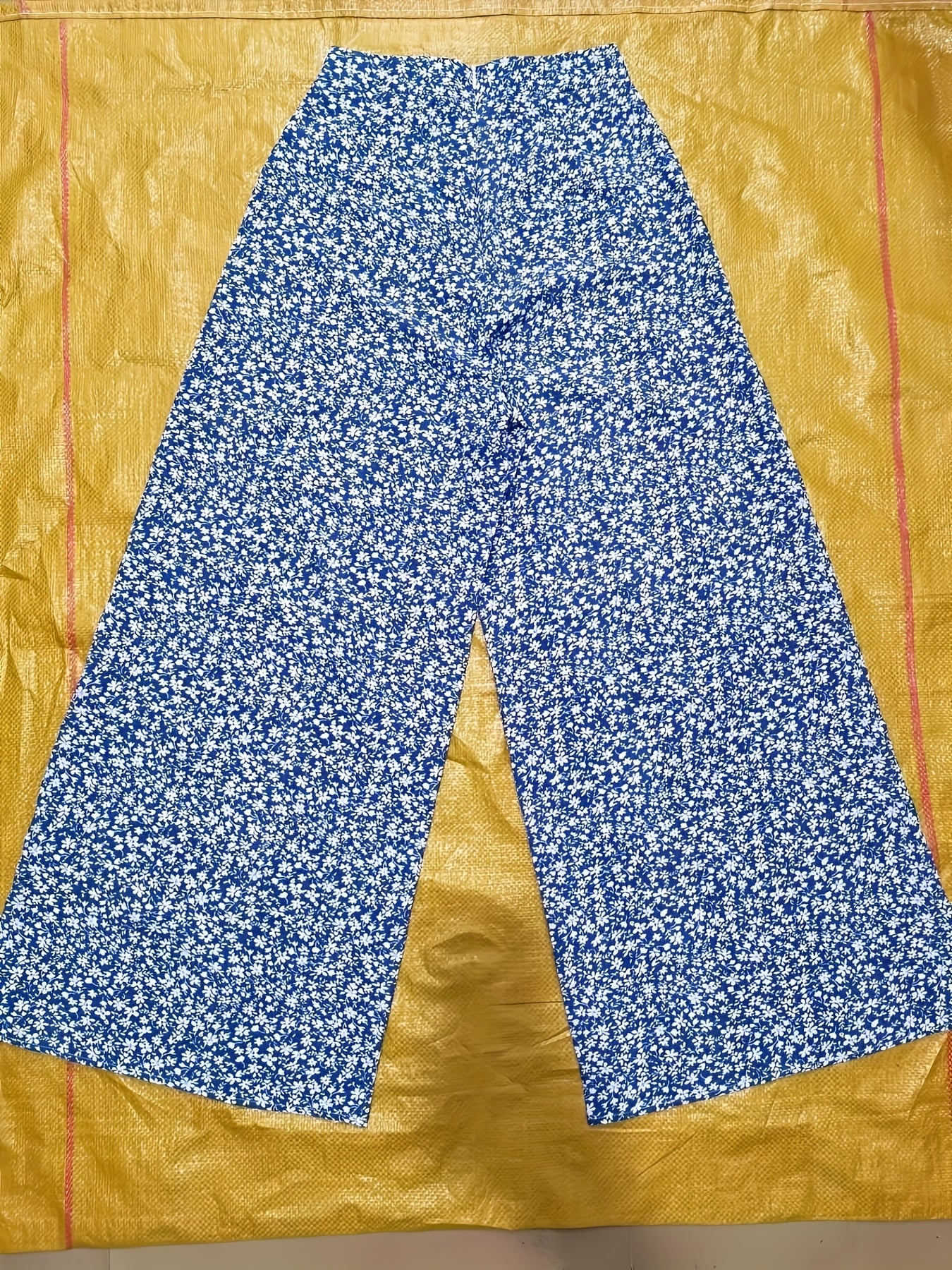 Floral Wide Leg High Waist Pants for Spring & Summer