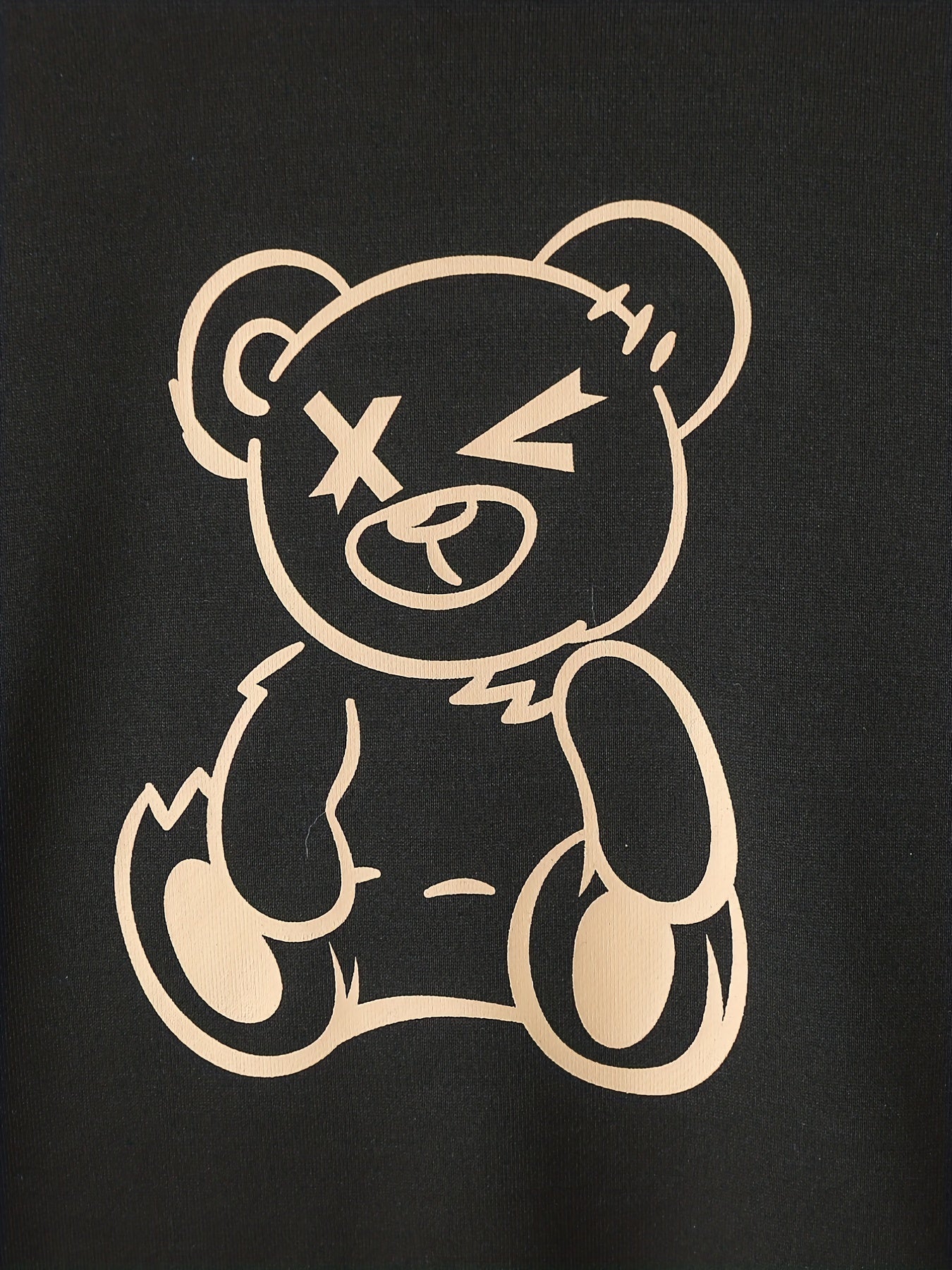 Boy's 2pcs Hoodie & Pants Set Cartoon Bear Print Top Casual Outfits Kids Clothes