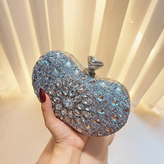 Square Rhinestone Purse Chain Shoulder Bag for Wedding