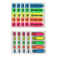 Assorted Sign Here Sign Date Tabs 5 Colors Dispenser Arrow Flag Notary Books