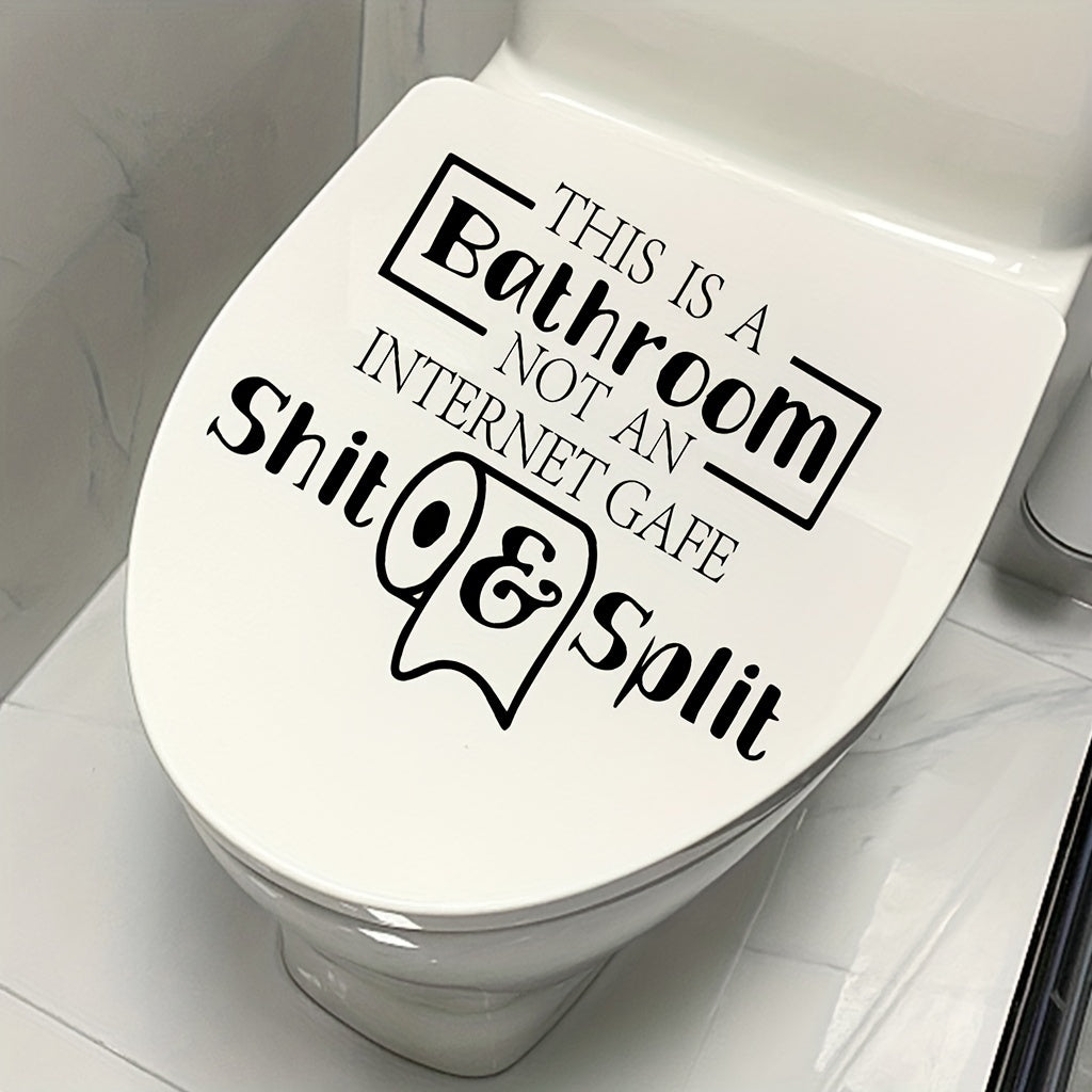 Toilet Sign Decoration Sticker Self-adhesive PVC Removable Wallpaper