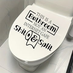Toilet Sign Decoration Sticker Self-adhesive PVC Removable Wallpaper