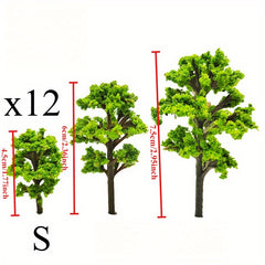 Mini Model Trees Toy House Decoration Garden Home Furnishings Plastic Leaf Trees