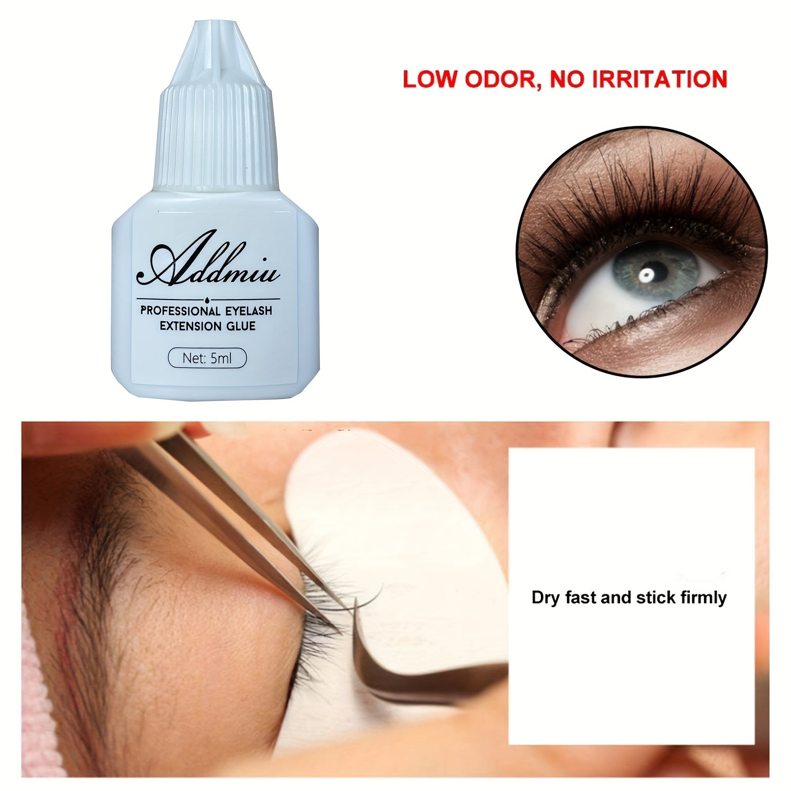 Professional Eyelash Extension Glue Fast Drying Strong Hold 5ml
