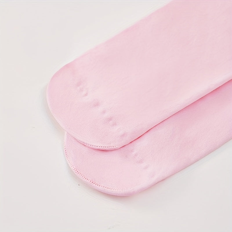 2Pcs Girl's Pink Ballet Pantyhose For Kids Stretchy Tights