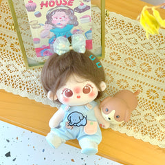 Summer Embroidered Doll Overalls