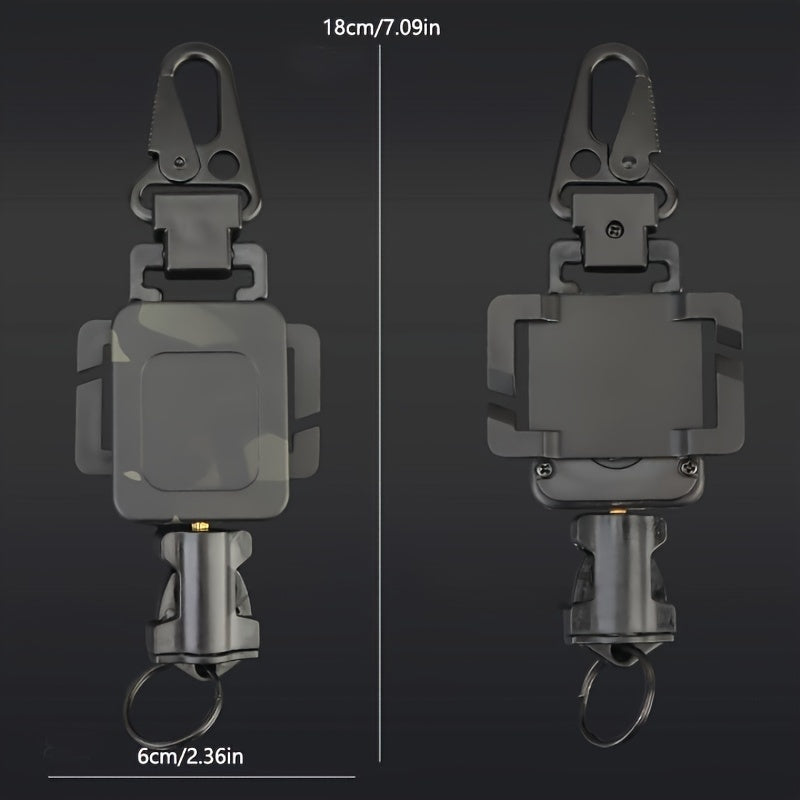 Outdoor 360 Rotating Telescopic Buckle Anti-theft Key Buckle