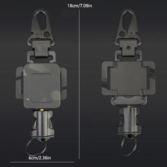 Outdoor 360 Rotating Telescopic Buckle Anti-theft Key Buckle