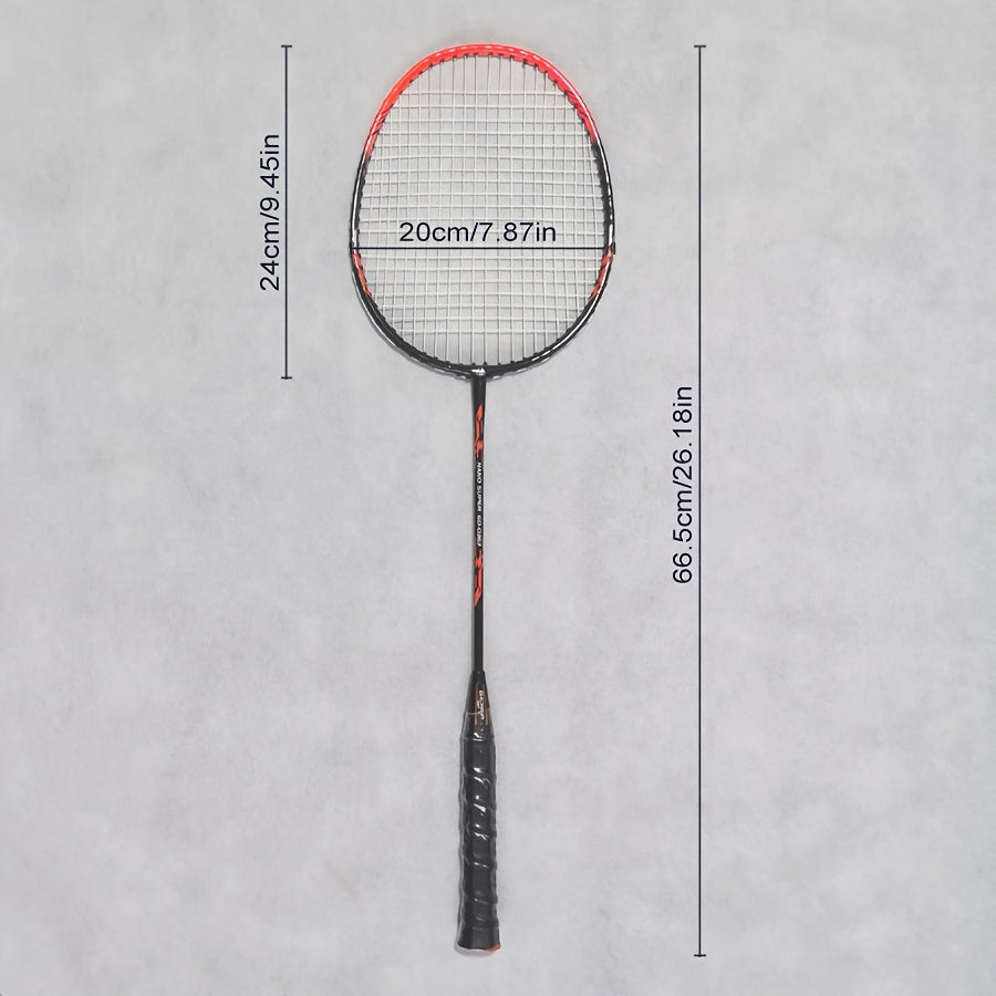 Iron Alloy Badminton Racket + 3-Layer Oxford Bag