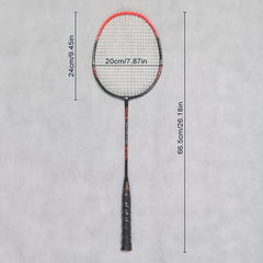 Iron Alloy Badminton Racket + 3-Layer Oxford Bag