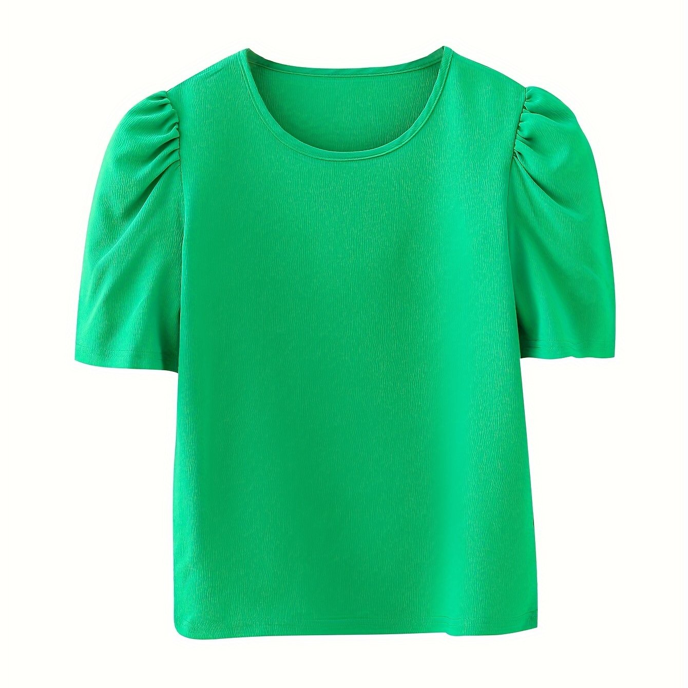 Versatile Puff Short Sleeve T shirt Girls Solid Tees Summer Clothes Party Gift