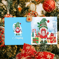 12PCS Christmas Cards 5D DIY Diamond Painting Mosaic Thanksgiving Greeting Cards