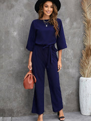 Casual Dolman Sleeve Wide Leg Jumpsuit