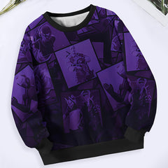 Anime Character Long Sleeve Crew Neck Sweatshirt, Spring/Fall Sports Gift